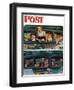 "Outing" or "Coming and Going" Saturday Evening Post Cover, August 30,1947-Norman Rockwell-Framed Giclee Print