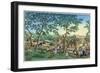 Outing to the Antipolo Fiesta, from 'The Febus Album of Views in and around Manila', C.1845-Jose Honorato Lozano-Framed Giclee Print