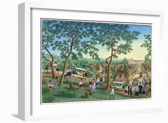 Outing to the Antipolo Fiesta, from 'The Febus Album of Views in and around Manila', C.1845-Jose Honorato Lozano-Framed Giclee Print