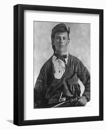 Outlaw Jesse James Portrait Photograph-Lantern Press-Framed Art Print