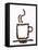 Outline of a Cup of Coffee in Coffee Beans-Gustavo Andrade-Framed Stretched Canvas