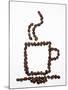 Outline of a Cup of Coffee in Coffee Beans-Gustavo Andrade-Mounted Photographic Print