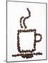 Outline of a Cup of Coffee in Coffee Beans-Gustavo Andrade-Mounted Photographic Print