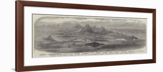 Outline of the Coast of Africa-null-Framed Premium Giclee Print