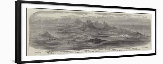 Outline of the Coast of Africa-null-Framed Premium Giclee Print