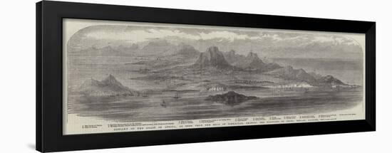 Outline of the Coast of Africa-null-Framed Giclee Print