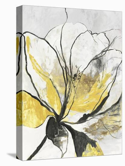 Outlined Floral I Yellow Version-Asia Jensen-Stretched Canvas