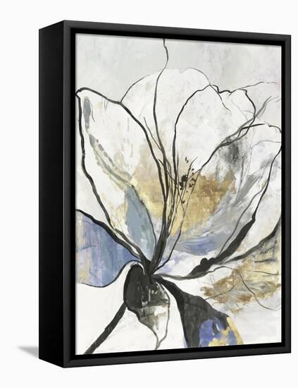 Outlined Floral I-Asia Jensen-Framed Stretched Canvas