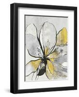 Outlined Floral II Yellow Version-Asia Jensen-Framed Art Print