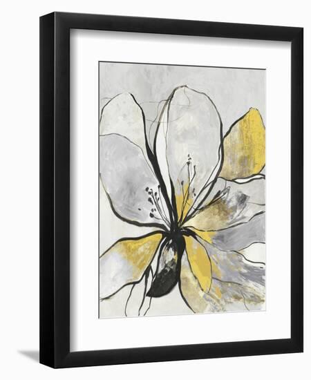 Outlined Floral II Yellow Version-Asia Jensen-Framed Art Print