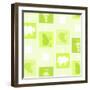 Outlines of Farm Animals-null-Framed Premium Giclee Print