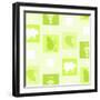 Outlines of Farm Animals-null-Framed Premium Giclee Print