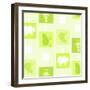 Outlines of Farm Animals-null-Framed Giclee Print