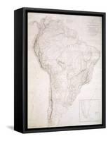 Outlines of the Physical and Political Divisions of South America, 1810-Aaron Arrowsmith-Framed Stretched Canvas