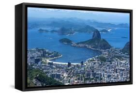 Outlook from the Christo Statue over Rio De Janeiro and the Famous Sugar Loaf-Michael Runkel-Framed Stretched Canvas