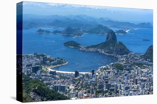 Outlook from the Christo Statue over Rio De Janeiro and the Famous Sugar Loaf-Michael Runkel-Stretched Canvas