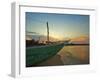 Outrigger Boat at Sunset at This Fishing Beach and Popular Tourist Surf Destination, Arugam Bay, Ea-Robert Francis-Framed Photographic Print