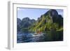 Outrigger Boat in the Bacuit Archipelago, Palawan, Philippines, Southeast Asia, Asia-Michael Runkel-Framed Photographic Print