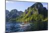 Outrigger Boat in the Bacuit Archipelago, Palawan, Philippines, Southeast Asia, Asia-Michael Runkel-Mounted Photographic Print