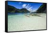 Outrigger Boat in the Crystal Clear Water in the Bacuit Archipelago, Palawan, Philippines-Michael Runkel-Framed Stretched Canvas