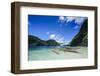 Outrigger Boat in the Crystal Clear Water in the Bacuit Archipelago, Palawan, Philippines-Michael Runkel-Framed Photographic Print