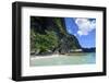 Outrigger Boat in the Crystal Clear Water in the Bacuit Archipelago, Palawan, Philippines-Michael Runkel-Framed Photographic Print