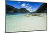 Outrigger Boat in the Crystal Clear Water in the Bacuit Archipelago, Palawan, Philippines-Michael Runkel-Mounted Photographic Print