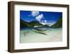 Outrigger Boat in the Crystal Clear Water in the Bacuit Archipelago, Palawan, Philippines-Michael Runkel-Framed Photographic Print