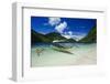 Outrigger Boat in the Crystal Clear Water in the Bacuit Archipelago, Palawan, Philippines-Michael Runkel-Framed Photographic Print