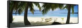 Outrigger Boat on the Beach, Aitutaki, Cook Islands-null-Framed Photographic Print