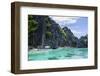 Outrigger Boats in the Crystal Clear Water in the Bacuit Archipelago, Palawan, Philippines-Michael Runkel-Framed Photographic Print