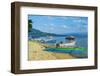 Outrigger canoes and launches at this coral fringed holiday island, Bunaken Island-Robert Francis-Framed Photographic Print