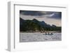 Outrigger Cruising on the Waters Near the Puerto Princesa Underground River, Palawan, Philippines-Michael Runkel-Framed Photographic Print