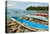 Outrigger Fishing Boats on the East Side of the Isthmus at This South Coast Resort Town-Rob-Stretched Canvas