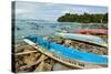 Outrigger Fishing Boats on the East Side of the Isthmus at This South Coast Resort Town-Rob-Stretched Canvas