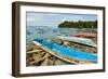 Outrigger Fishing Boats on the East Side of the Isthmus at This South Coast Resort Town-Rob-Framed Photographic Print