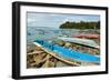 Outrigger Fishing Boats on the East Side of the Isthmus at This South Coast Resort Town-Rob-Framed Photographic Print