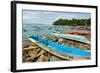 Outrigger Fishing Boats on the East Side of the Isthmus at This South Coast Resort Town-Rob-Framed Photographic Print