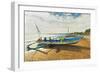 Outrigger Fishing Boats on West Beach of the Isthmus at This Major Beach Resort on the South Coast-Rob Francis-Framed Photographic Print