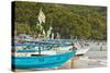 Outrigger Fishing Boats on West Beach of the Isthmus at This Major Beach Resort on the South Coast-Rob Francis-Stretched Canvas