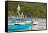 Outrigger Fishing Boats on West Beach of the Isthmus at This Major Beach Resort on the South Coast-Rob Francis-Framed Stretched Canvas