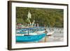 Outrigger Fishing Boats on West Beach of the Isthmus at This Major Beach Resort on the South Coast-Rob Francis-Framed Photographic Print