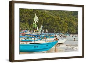 Outrigger Fishing Boats on West Beach of the Isthmus at This Major Beach Resort on the South Coast-Rob Francis-Framed Photographic Print