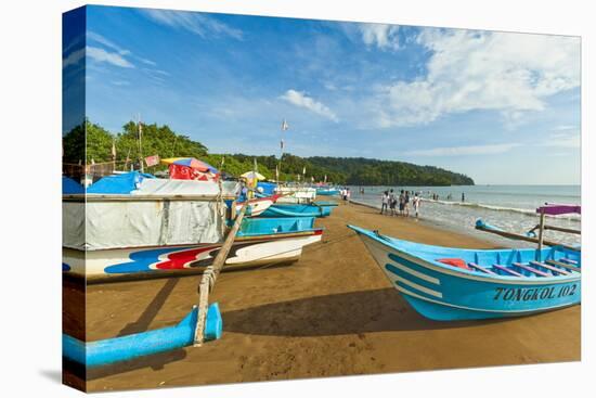 Outrigger Fishing Boats on West Beach of the Isthmus at This Major Beach Resort on the South Coast-Rob Francis-Stretched Canvas