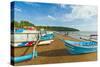 Outrigger Fishing Boats on West Beach of the Isthmus at This Major Beach Resort on the South Coast-Rob Francis-Stretched Canvas