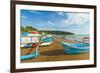 Outrigger Fishing Boats on West Beach of the Isthmus at This Major Beach Resort on the South Coast-Rob Francis-Framed Photographic Print