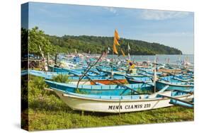 Outrigger Fishing Boats on West Beach of the Isthmus at This Major Beach Resort on the South Coast-Rob Francis-Stretched Canvas