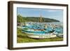 Outrigger Fishing Boats on West Beach of the Isthmus at This Major Beach Resort on the South Coast-Rob Francis-Framed Photographic Print