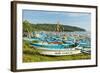 Outrigger Fishing Boats on West Beach of the Isthmus at This Major Beach Resort on the South Coast-Rob Francis-Framed Photographic Print