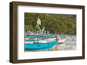 Outrigger Fishing Boats on West Beach of the Isthmus at This Major Beach Resort on the South Coast-Rob Francis-Framed Photographic Print
